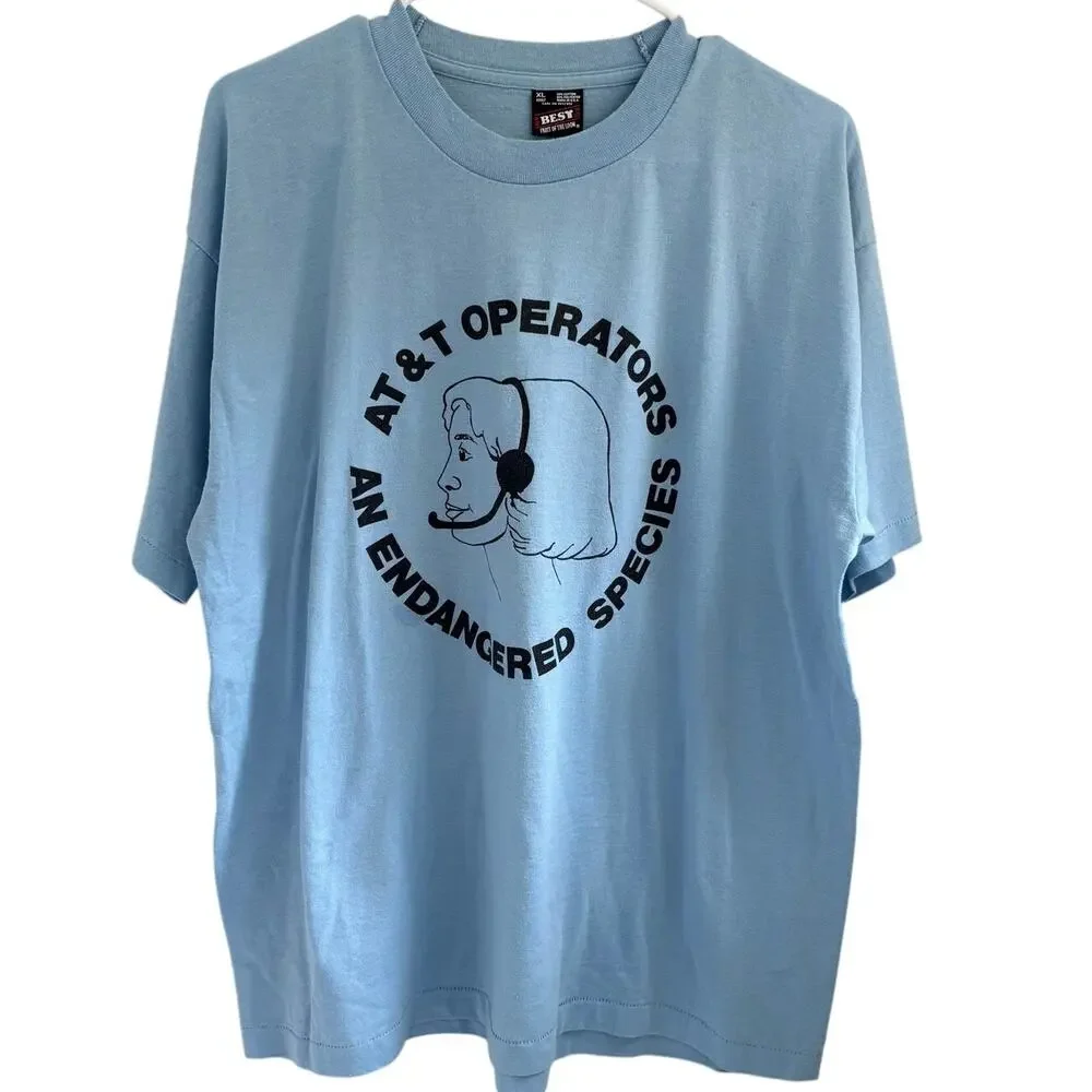 Vintage AT&T Operators An Endangered Species Single Stitch T-Shirt XL